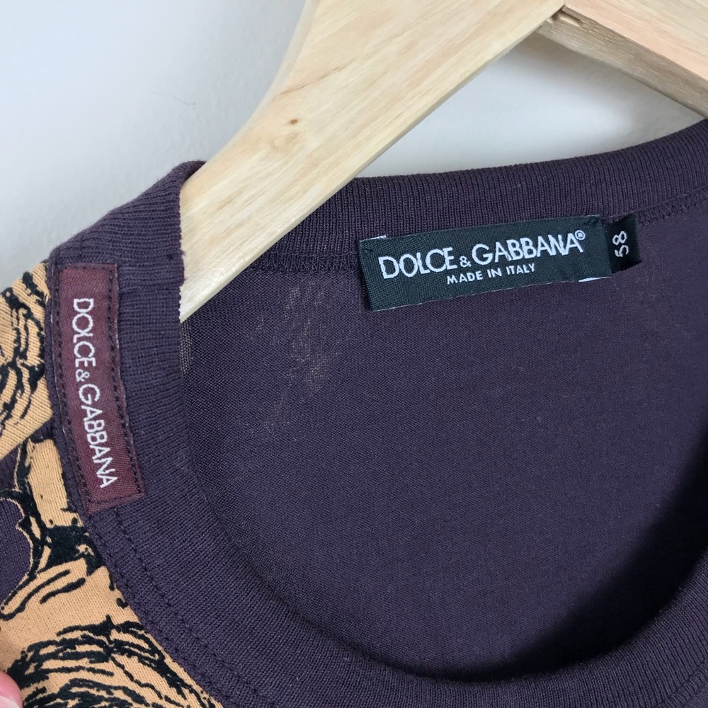 Dolce & Gabbana Purple Crown & Bee T-shirt RARE B3 - Picture 3 of 8